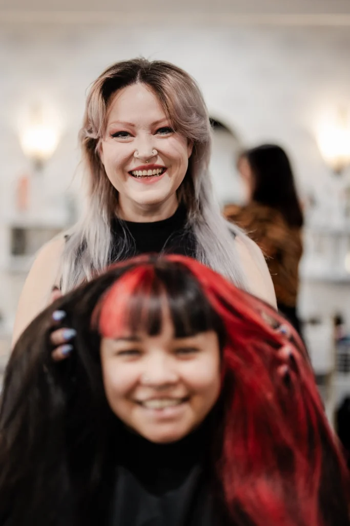 Finished hair color and cut result at The Cutting Room salon in Wheat Ridge, CO